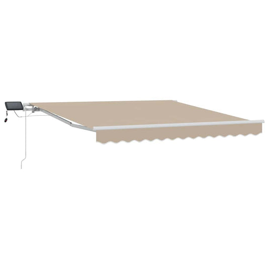 Vidaxl inklapbaar zonnescherm met beige 300 x 250 cm stof