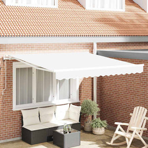 Vidaxl inklapbaar zonnescherm wit 300 x 250 cm stof