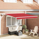 Vidaxl inklapbaar zonnescherm rood 300 x 250 cm stof en staal