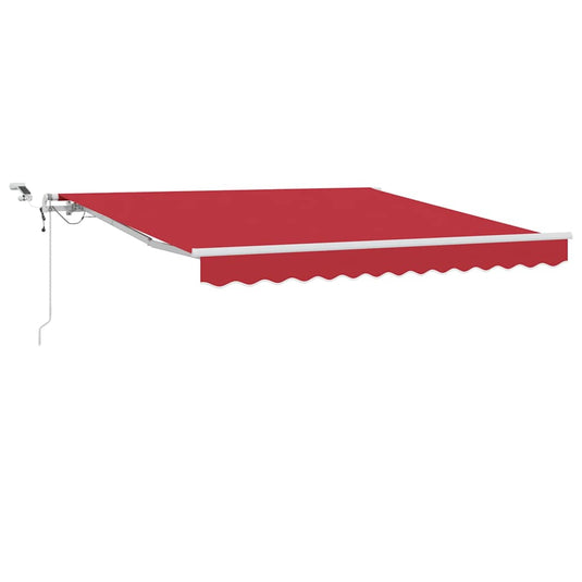 Vidaxl inklapbaar zonnescherm rood 300 x 250 cm polyester en metaal