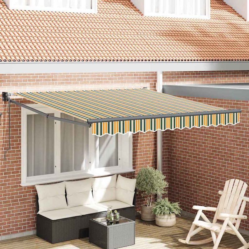 ギャラリービューアに画像をロードする, Vidaxl markies groen en geel 300 x 250 x 165 cm polyester
