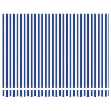 Vidaxl inklapbaar zonnescherm blauw en wit 350 x 250 cm
