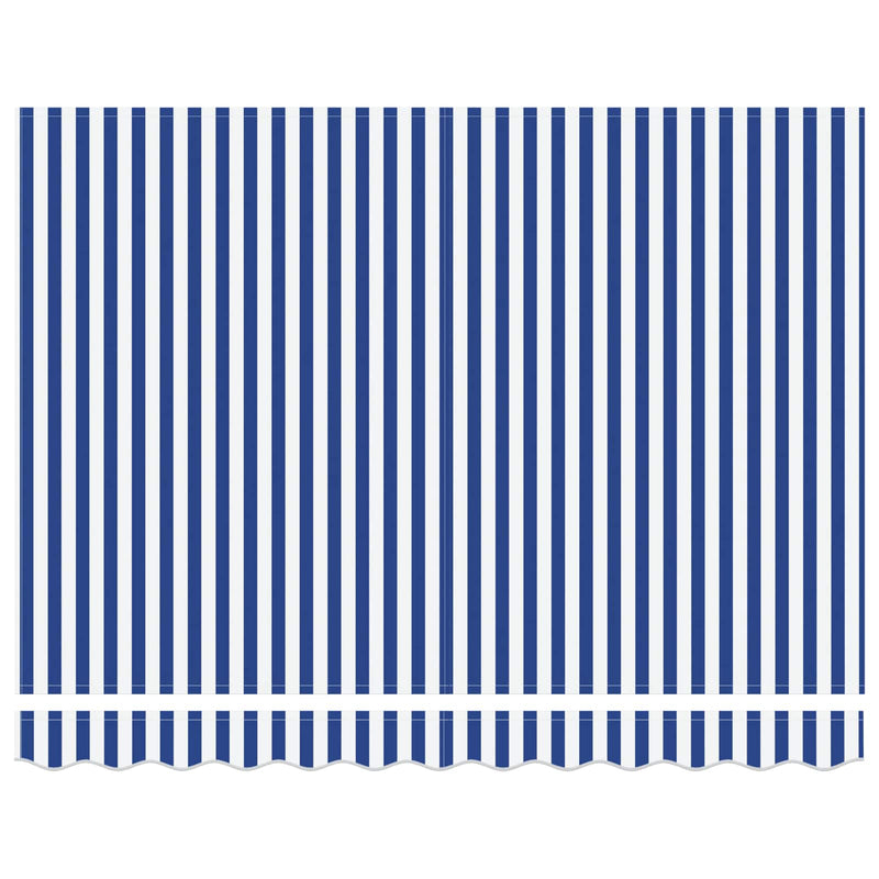 Afbeelding laden in galerijviewer, Vidaxl inklapbaar zonnescherm blauw en wit 350 x 250 cm
