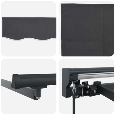 Vidaxl inklapbaar zonnescherm antraciet 350 x 300 cm