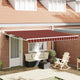 Vidaxl markies rood en zwart 350 x 250 x 165 cm polyester