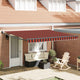 Vidaxl inklapbaar zonnescherm oranje en bruin 350 x 250 cm stof