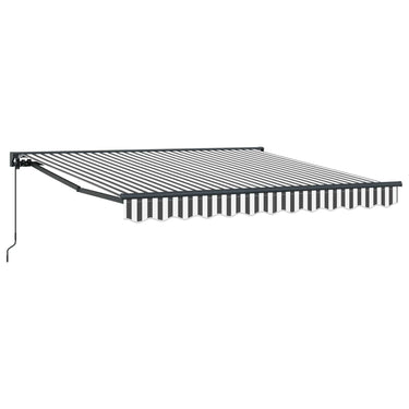 Vidaxl inklapbaar zonnescherm antraciet en wit 350 x 250 cm
