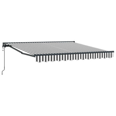 Vidaxl inklapbaar zonnescherm antraciet en wit 350 x 250 cm