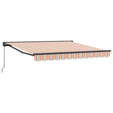 Vidaxl inklapbaar zonnescherm blauw en oranje 350 x 250 cm