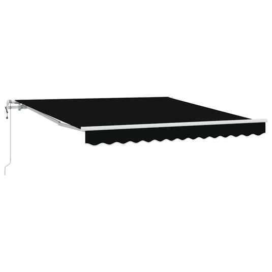 Vidaxl inklapbaar zonnescherm zwart 350 x 250 cm stof