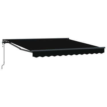 Vidaxl inklapbaar zonnescherm zwart 350 x 250 cm polyester en metaal
