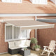 Vidaxl inklapbaar zonnescherm beige 350 x 250 cm stof