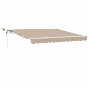 Vidaxl inklapbaar zonnescherm beige 350 x 250 cm polyester en metaal