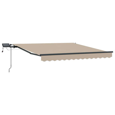 Vidaxl inklapbaar zonnescherm beige 350 x 250 cm stof