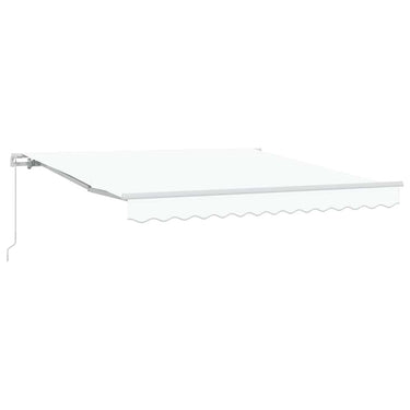 Vidaxl inklapbaar zonnescherm wit 350 x 250 cm polyester en aluminium