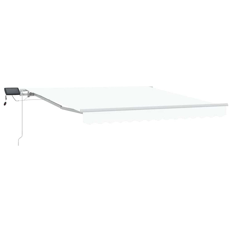 Afbeelding laden in galerijviewer, Vidaxl inklapbaar zonnescherm wit 350 x 250 cm stof en staal
