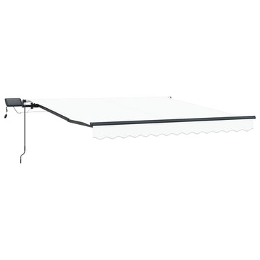 Vidaxl inklapbaar zonnescherm wit 350 x 250 cm stof