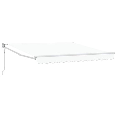 Vidaxl inklapbaar zonnescherm wit 350 x 250 cm stof