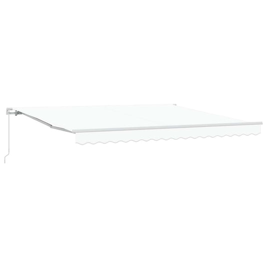 Vidaxl inklapbaar zonnescherm wit 400 × 300 cm polyester en aluminium