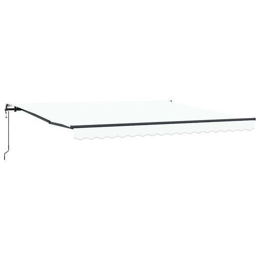 Vidaxl inklapbaar zonnescherm wit 400 × 300 cm stof en aluminium