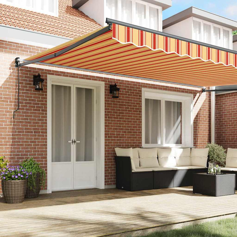 ギャラリービューアに画像をロードする, Vidaxl markies geel en oranje 500 x 300 x 165 cm polyester en metaal
