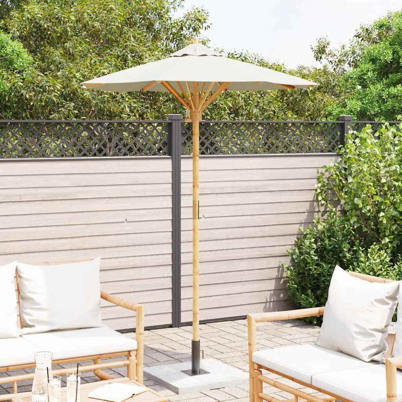 Chargez l'image dans la visionneuse de la galerie, Vidaxl tuinparasol crème wit ø 270 x 260 cm bamboe
