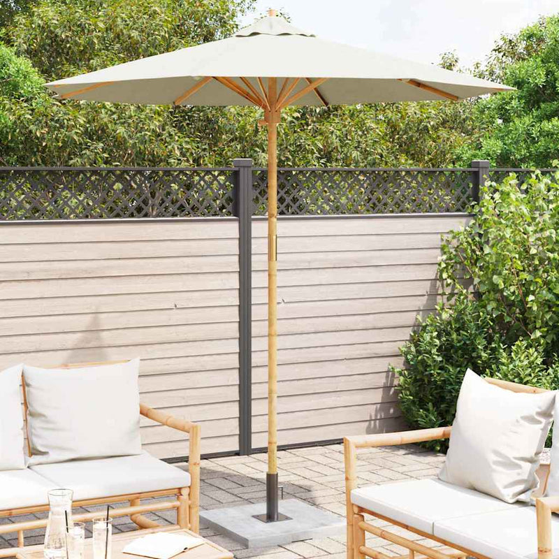 Chargez l'image dans la visionneuse de la galerie, Vidaxl tuinparasol crème wit ø 270 x 260 cm bamboe
