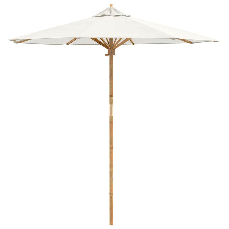 Chargez l'image dans la visionneuse de la galerie, Vidaxl tuinparasol crème wit ø 270 x 260 cm bamboe
