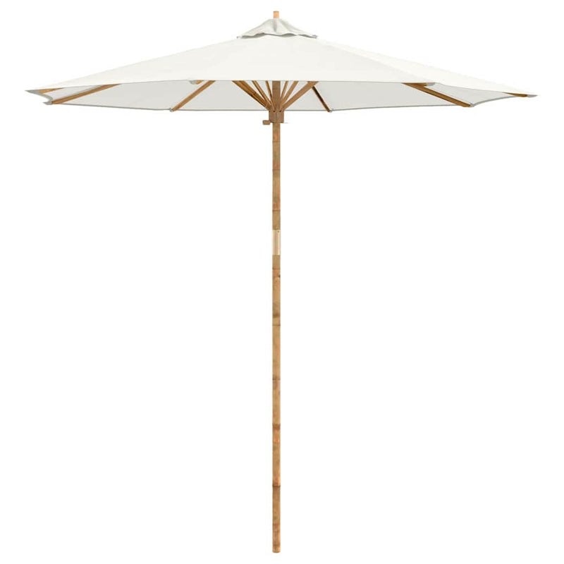 Chargez l'image dans la visionneuse de la galerie, Vidaxl tuinparasol crème wit ø 270 x 260 cm bamboe
