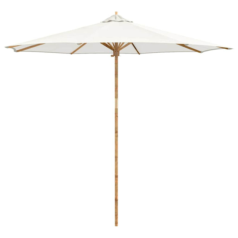 Chargez l'image dans la visionneuse de la galerie, Vidaxl tuinparasol crème wit ø 270 x 260 cm bamboe
