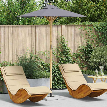 Vidaxl tuinparasol donkergrijs ø 270 x 260 cm bamboe