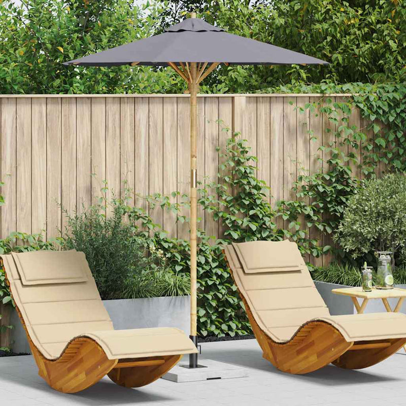 Afbeelding laden in galerijviewer, Vidaxl tuinparasol donkergrijs ø 270 x 260 cm bamboe
