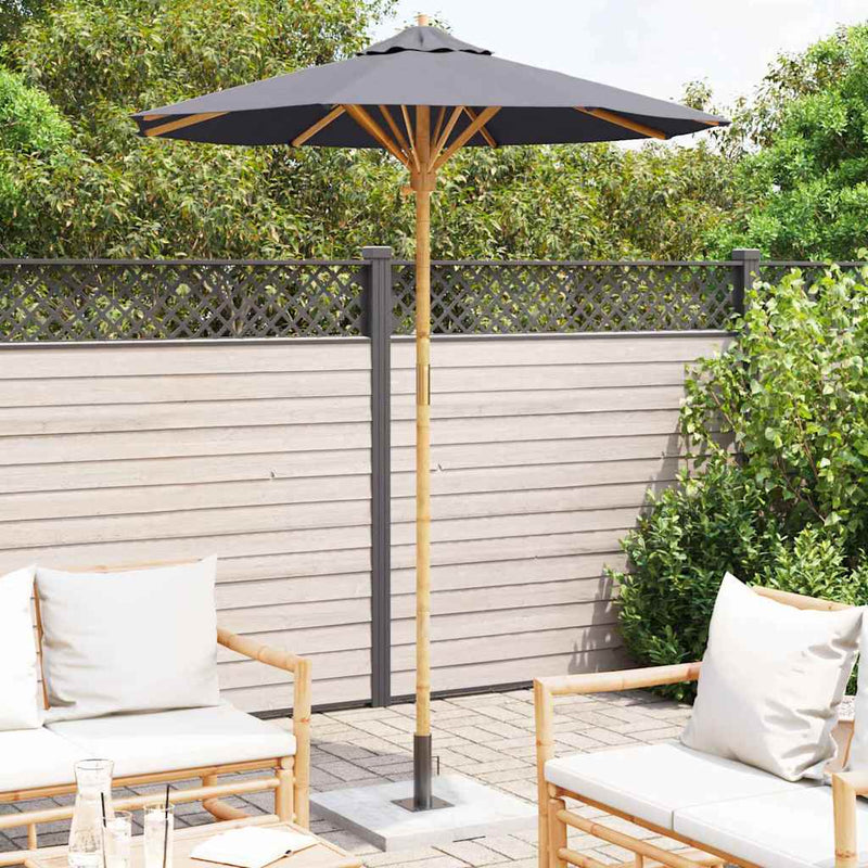 Afbeelding laden in galerijviewer, Vidaxl tuinparasol donkergrijs ø 270 x 260 cm bamboe
