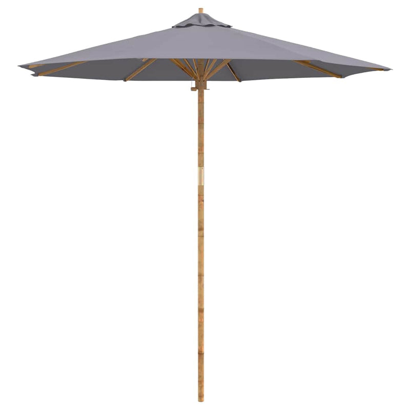 Afbeelding laden in galerijviewer, Vidaxl tuinparasol donkergrijs ø 270 x 260 cm bamboe
