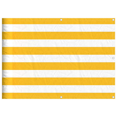 Vidaxl balkonscherm geel en wit gestreept 75x800 cm