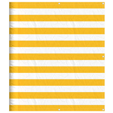 Vidaxl balkonscherm geel en wit gestreept 120x700 cm