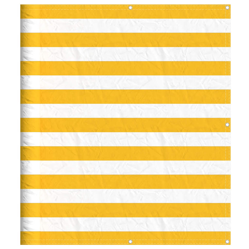 ギャラリービューアに画像をロードする, Vidaxl balkonscherm geel en wit gestreept 120x1000 cm
