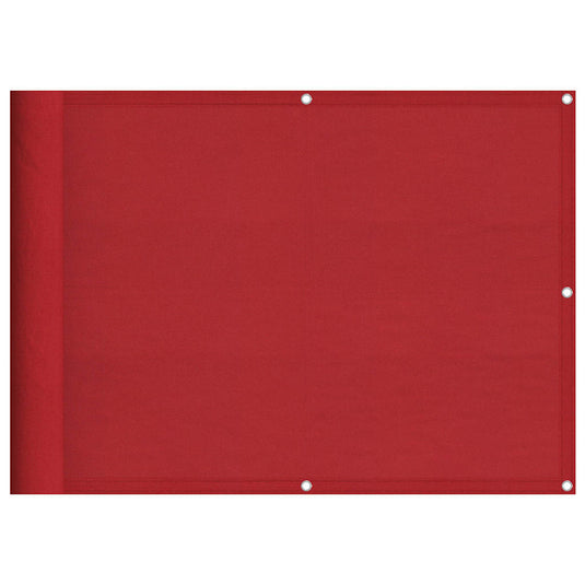 Vidaxl balkonscherm rood 75x1000 cm 100% polyester oxford