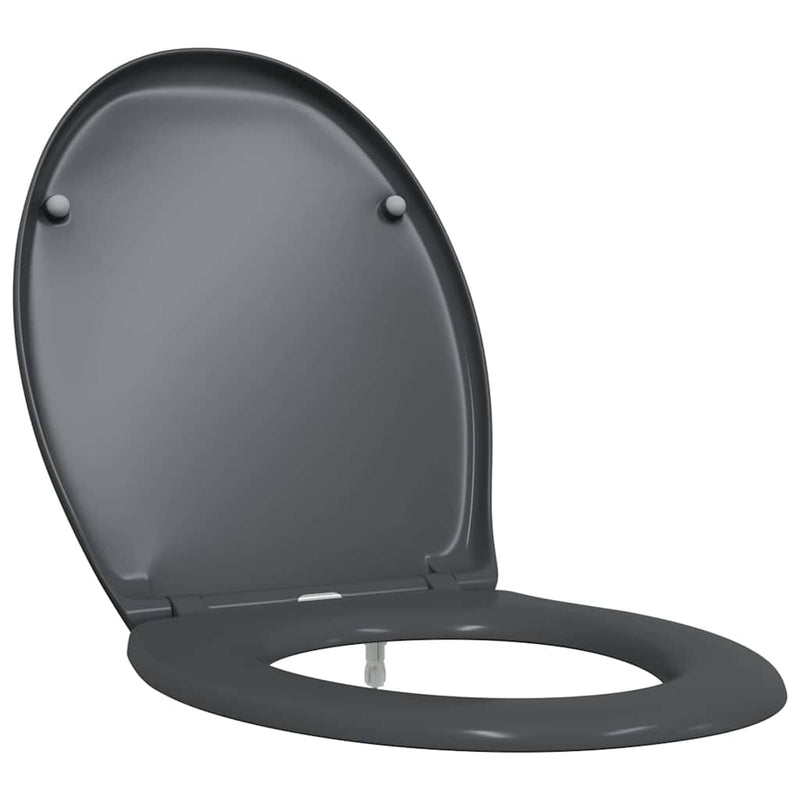 Chargez l'image dans la visionneuse de la galerie, Vidaxl toiletzitting antraciet 47 x 37 x 4 cm duroplast
