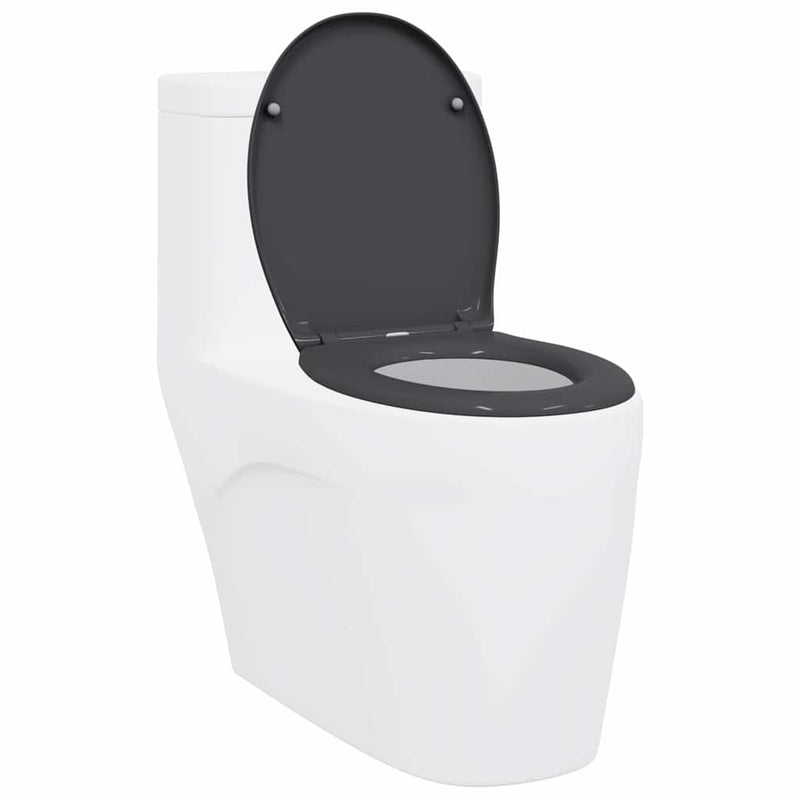 Chargez l'image dans la visionneuse de la galerie, Vidaxl toiletzitting antraciet 47 x 37 x 4 cm duroplast
