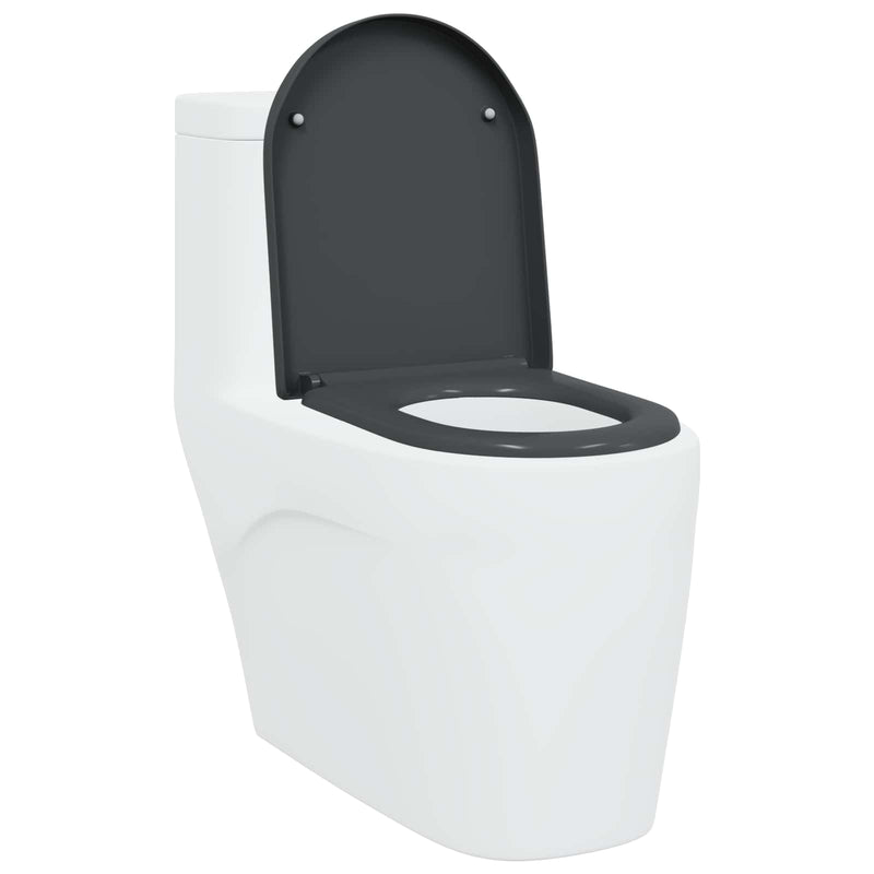 Chargez l'image dans la visionneuse de la galerie, Vidaxl toiletzitting antraciet 49 x 36 x 4 cm duroplast
