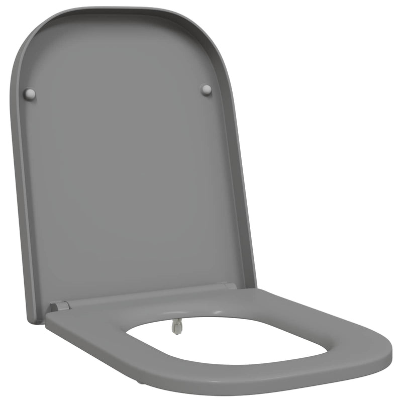 ギャラリービューアに画像をロードする, Vidaxl toiletzitting grijs 47,5 x 35 x 3,6 cm duroplast
