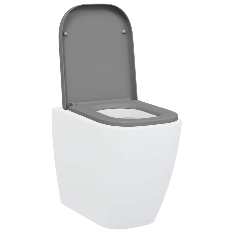 ギャラリービューアに画像をロードする, Vidaxl toiletzitting grijs 47,5 x 35 x 3,6 cm duroplast
