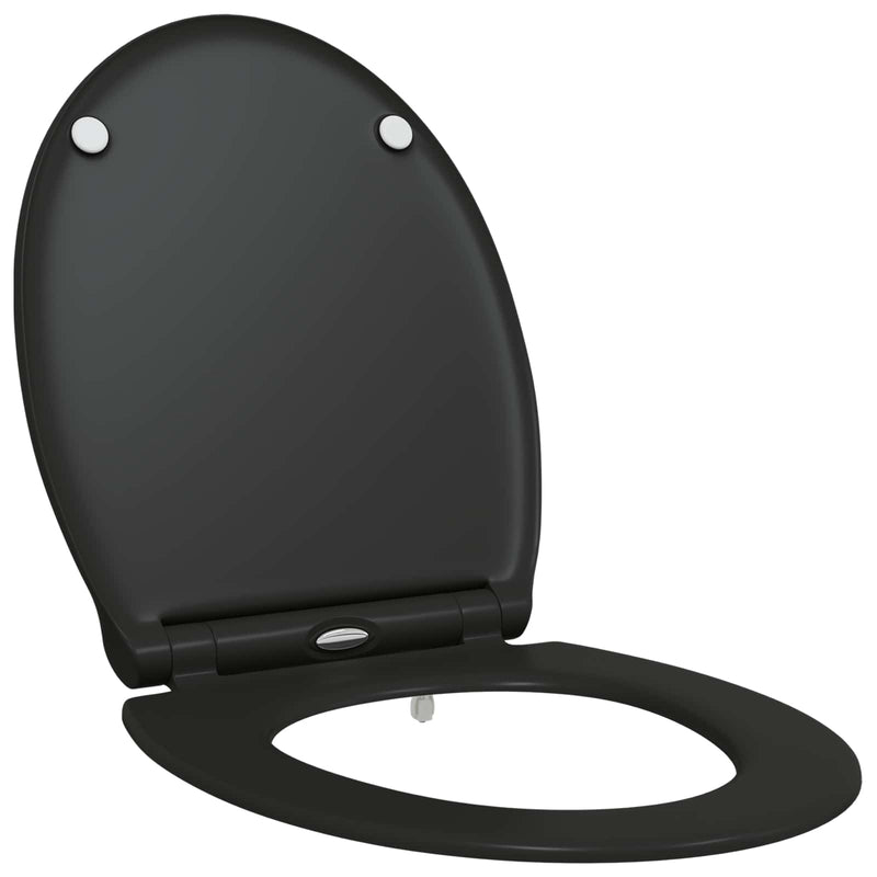 Afbeelding laden in galerijviewer, Vidaxl toiletzitting zwart 47 x 37,5 x 3,8 cm duroplast
