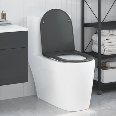 Vidaxl toiletzitting antraciet 47 x 36 x 3,4 cm duroplast