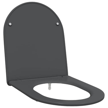 Vidaxl toiletzitting antraciet 47 x 36 x 3,4 cm duroplast