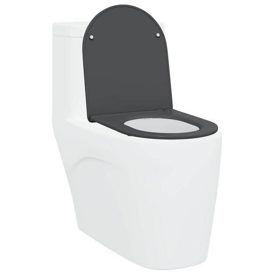 Vidaxl toiletzitting antraciet 47 x 36 x 3,4 cm duroplast