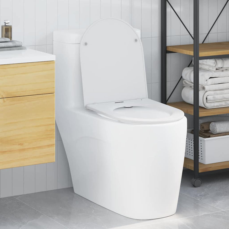 Afbeelding laden in galerijviewer, Vidaxl toiletzitting wit 47 x 36 x 3,4 cm duroplast
