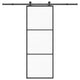 Vidaxl schuifdeur met beslag 76x205 cm esg-glas en aluminium