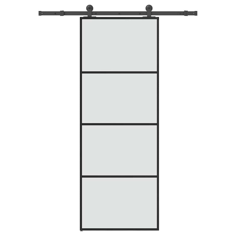 Chargez l'image dans la visionneuse de la galerie, Vidaxl schuifdeur met beslag 76x205 cm esg-glas en aluminium
